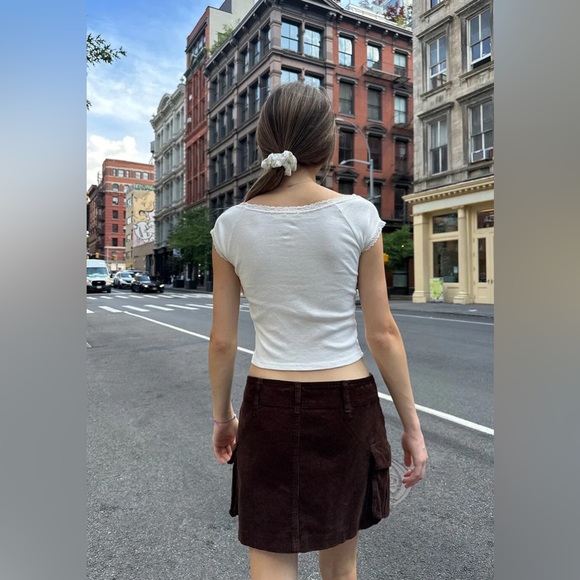 Brandy melville white Larissa lace top - Picture 4 of 5